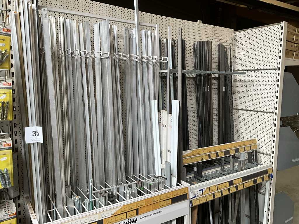 Batch of various profiles and threaded rods