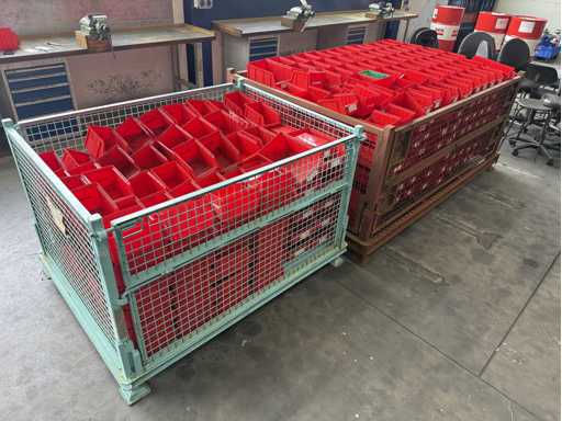   Lots of plastic boxes