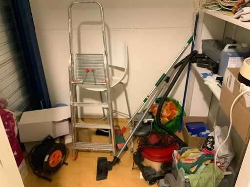 Vacuum cleaner, stairs and various cleaning products