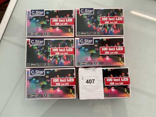 C.Star. Schutzart IP44. Innen- / Außenbereich, Weihnachts-LED-Beleuchtung. (6-fach)