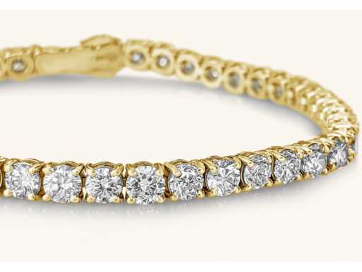 Brățară de tenis din aur 14 kt cu diamant 8,22 ct