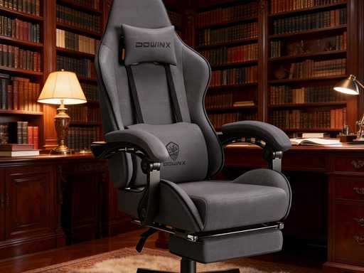 Dowinx Fabric Gaming Chair with Spring Cushion - Grey
