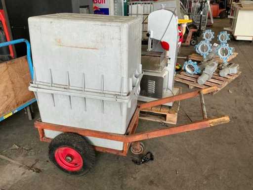 Pvc opbergbak (6x) met transportkar