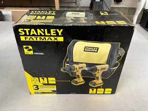 Stanley Fatmax FMCK062SS2-QW Akkubohrmaschine und Schlagschrauber + 2 Batterien