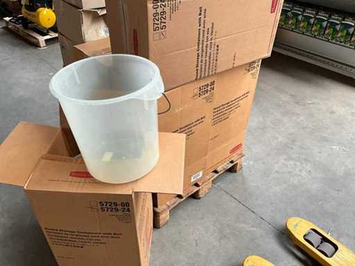 Rubbermaid 5729-24 Wiadro 20 litrów z przezroczystym plastikiem wskaźnikowym (36x)