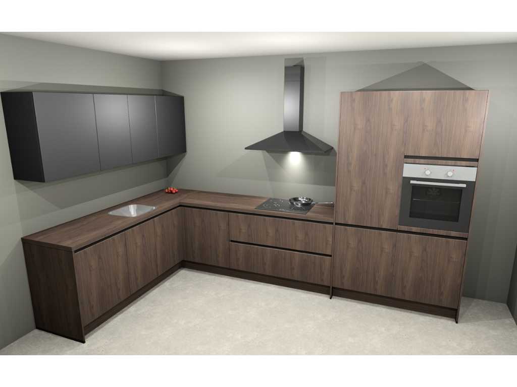 Nobilia - Riva Walnut Decor - Kitchen layout