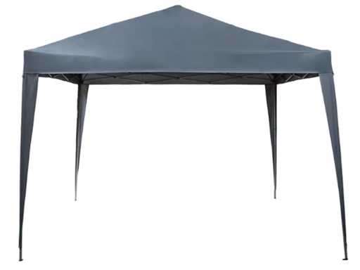 Partyzelt 3 x 3 Meter – Grau – Quadratisch 