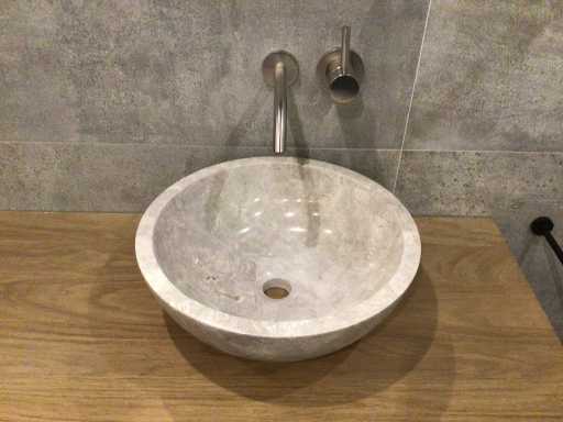 Naturstein-Marmor-Waschbecken beige/graues Waschbecken 40,6x15 cm