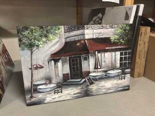 Decorazione murale su tela