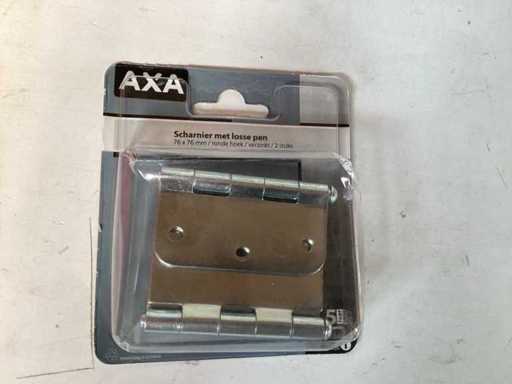 Charnière AXA avec goupille lâche. 76x76 mm (36x)