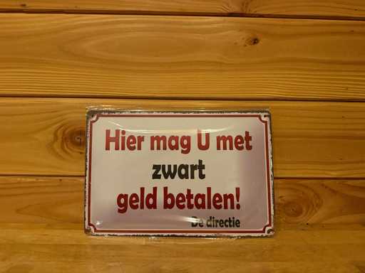 Metalen reclamebord 30x20cm