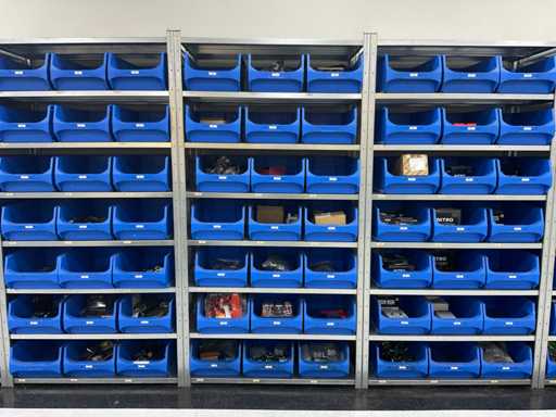 Scaffale Kruizinga con contenitori di stoccaggio