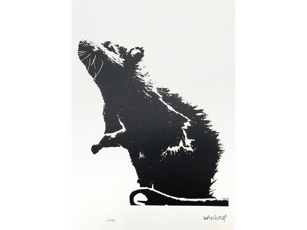 Banksy (geboren in 1974), gebaseerd op - Rat