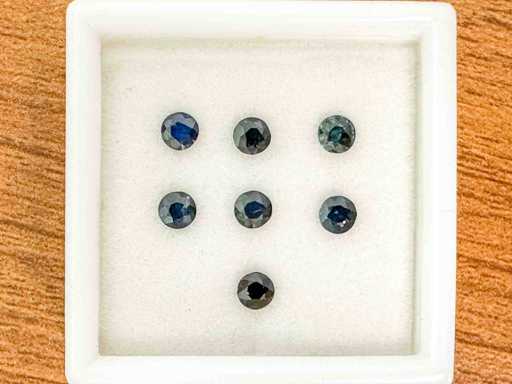 Sapphire 2.09 carat natural round sapphires