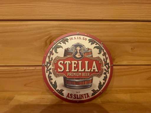 Metal advertising sign round 20cm