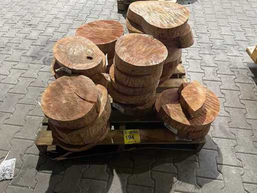 Paleta z tarczami z palisandru, różne rozmiary (28x)