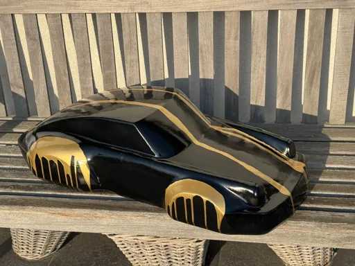 Porsche 911 Sculptuur 90cm Black/Gold
