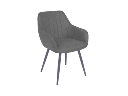 Colenis - Ozzy Eetkamerstoel - set van 50 - Antraciet - Microfiber - Industrieel - Met armleuning