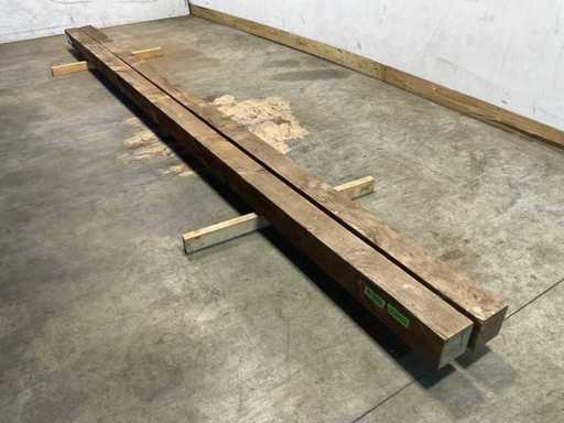 Poutre verticale Douglas rabotée 500x14x14 cm (2x)