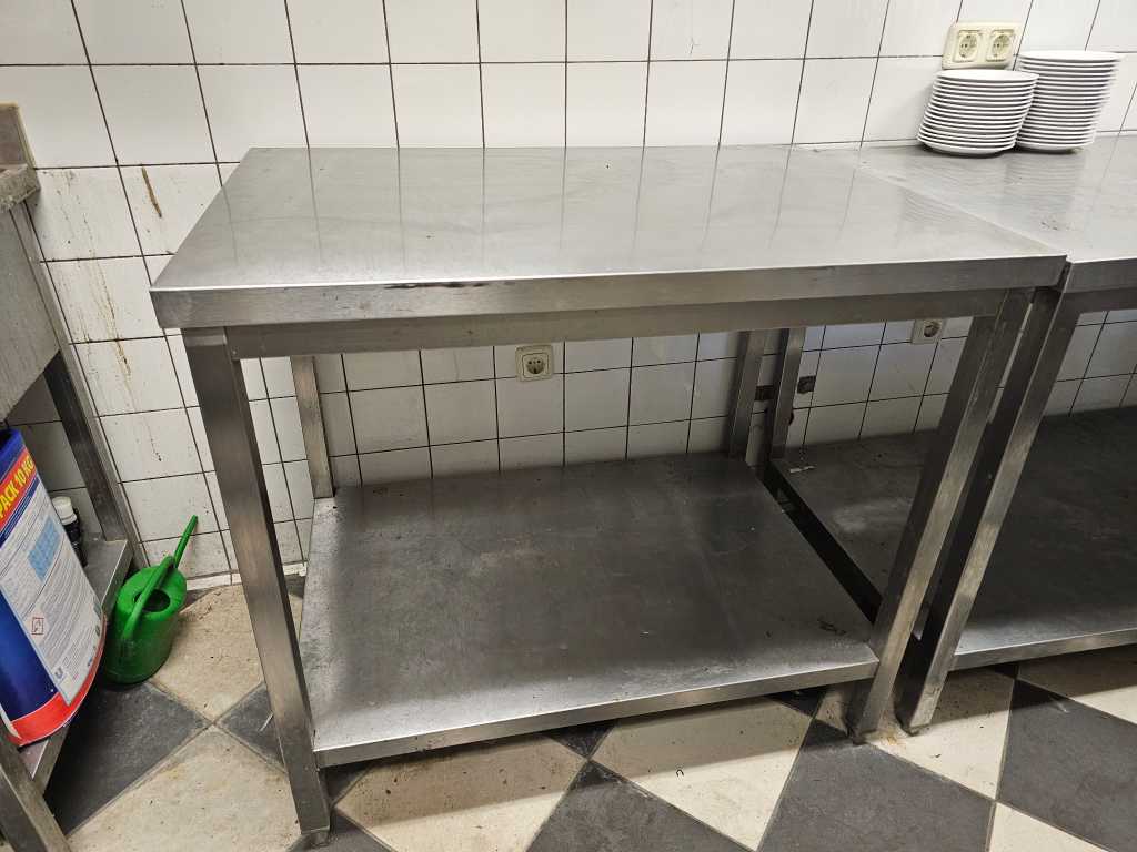 Stainless steel work table 100cm