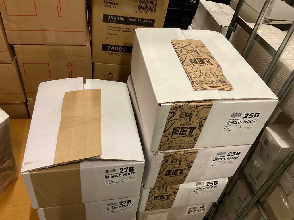 Boxes of paper bags and carrier bags (10x)