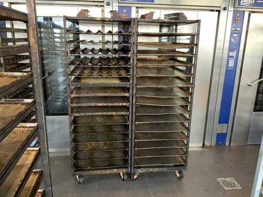 Carrello da forno da forno in acciaio inox Hein da 15 pezzi (2x)