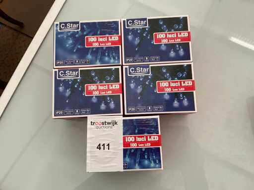 C.Star. Schutzart IP20. Innen- / Außenbereich, Weihnachts-LED-Beleuchtung. (5-fach)