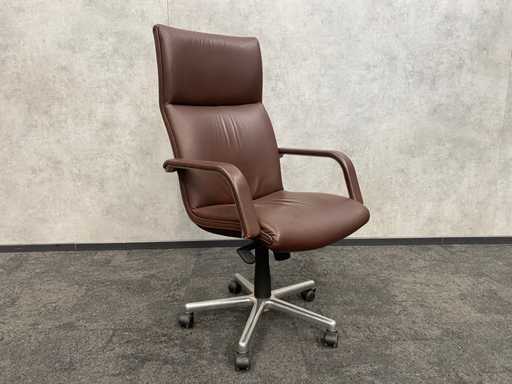 Wilkahn - lederen bureaustoel - bruin
