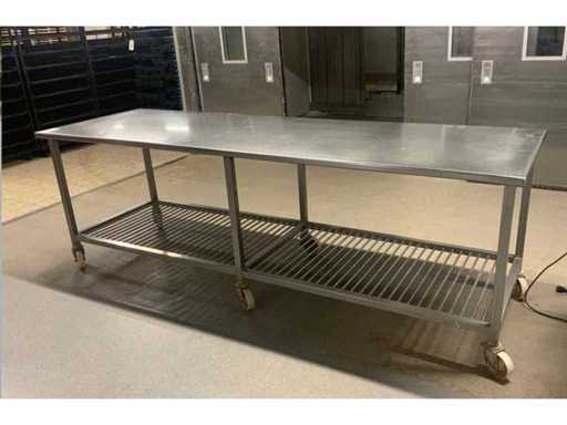 Table de travail en acier inoxydable