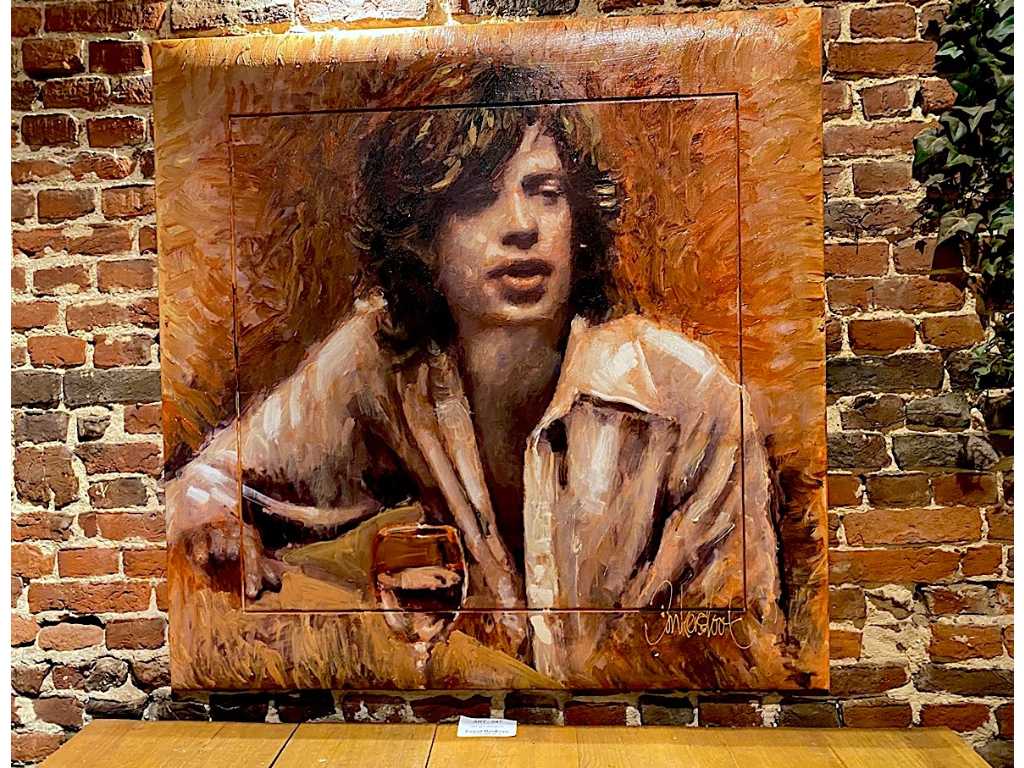 schilderij Mick Jagger - Peter Donkersloot