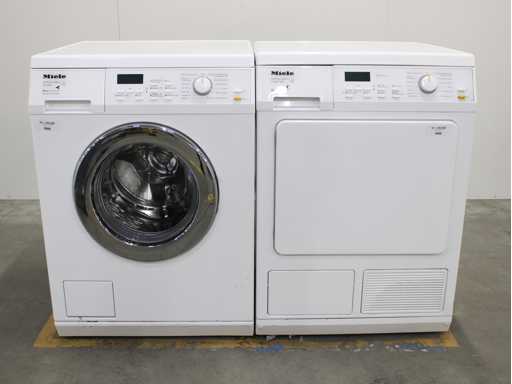 Miele W 5929 SoftCare System EcoComfort Wasmachine & Miele T 8967 WP SoftCare System EcoComfort Wasdroger