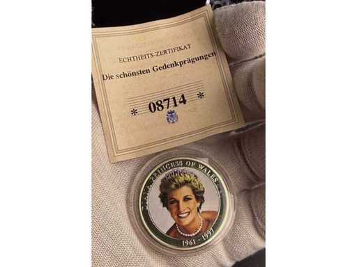 PRINCESS DIANA Sammlermedaille 1997 – Farbveredelte Gedenkausgabe mit Zertifikat