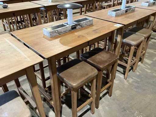 Hutten – Bartisch mit 4 Barhockern