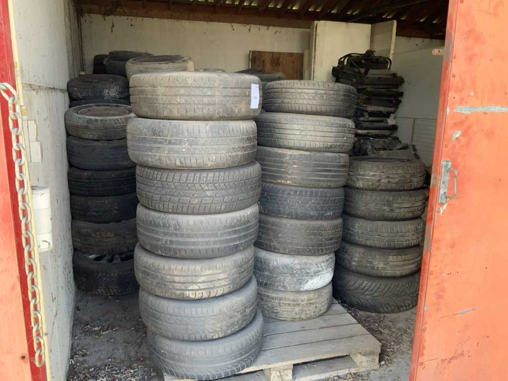 batch of car tyres