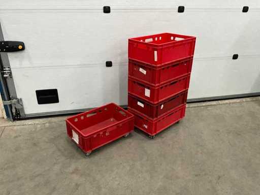Meat crates on wheels (6x)