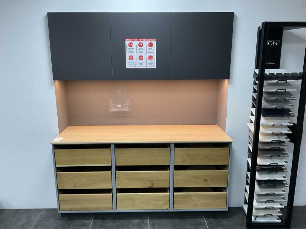Chest of drawers and wall cabinet