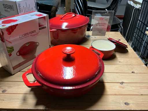 Gsw Gijtijzeren kookpot (3x)