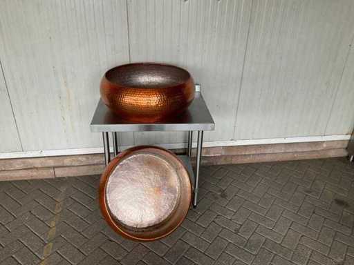 Kupferfarbene dekorative Behälter (2x)