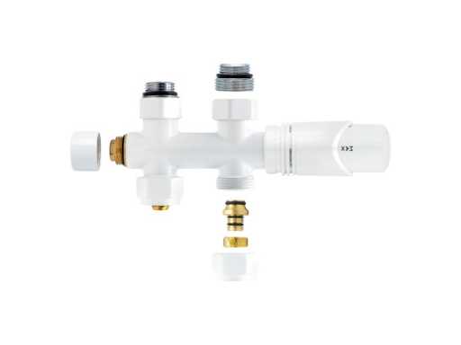 THERMOSTAT RÉGLÉ CONNEXION CENTRALE DROIT/Wall WHITE M30X16/2 (4x) 