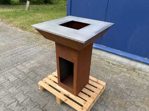 Plancha grill-ring 70x70cm + bakplaat 8mm