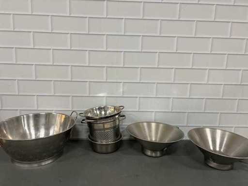 Stalowy cedzielnik / pudełko na frytki (6x)