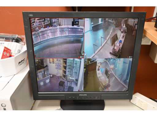Viscoo / GE Set di sistemi di telecamere di sicurezza da 4 pezzi con registratore
