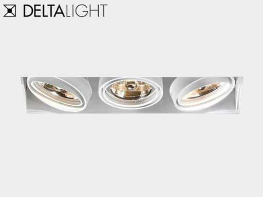 4 x Deltalight potrójna siatka AR111 w białym kolorze bez wykończenia