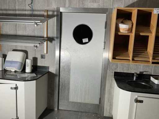 Ușă batantă - Carcasă din oțel inoxidabil (2x)