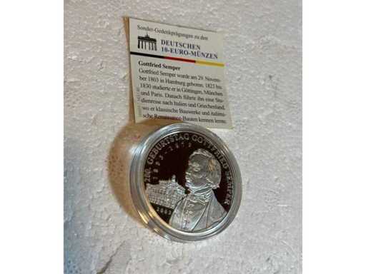 Special commemorative coin for the German 10 Euro coins • Gottfried Semper