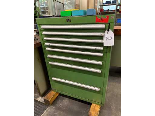   Workshop drawer cabinet with contents