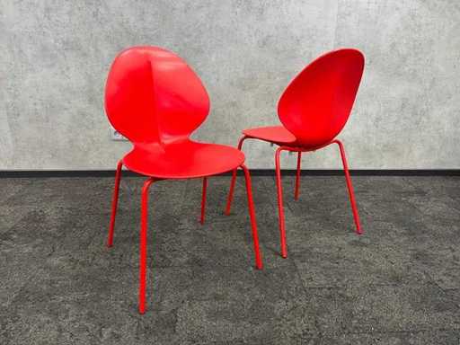 Calligaris Basil - 2x sedia rossa