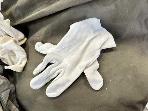 Ladung weißer Paradehandschuhe