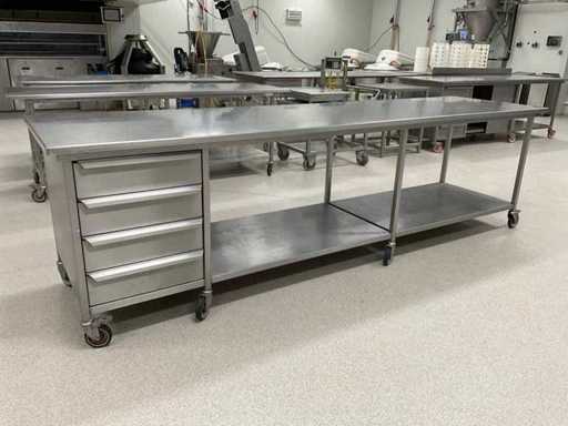Stainless steel work table