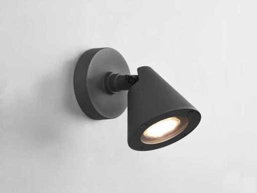 8 x lampe murale Lust GU10 noire